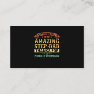 Father's Day Happy Father's Day To Step Dad Business Card