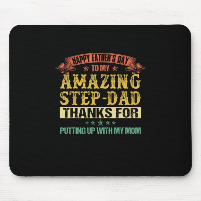 Father's Day | Happy Father's Day To Step Dad Mouse Pad (Front)