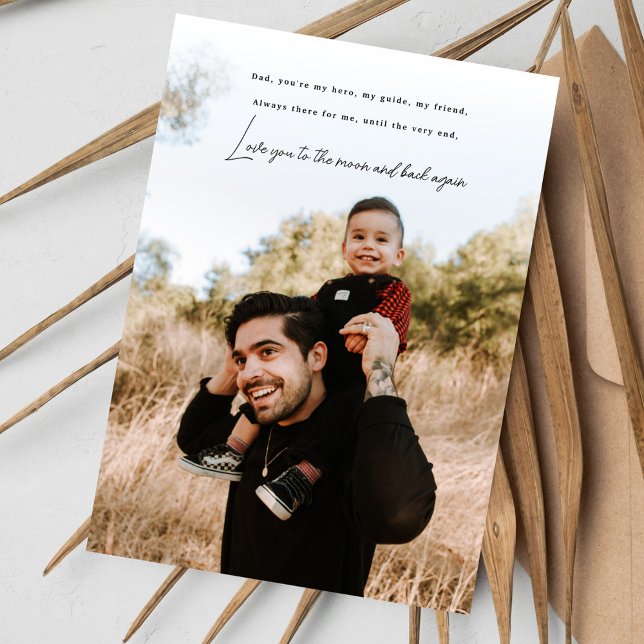 Father's Day Heartfelt Quote Flat Holiday Card (Creator Uploaded)