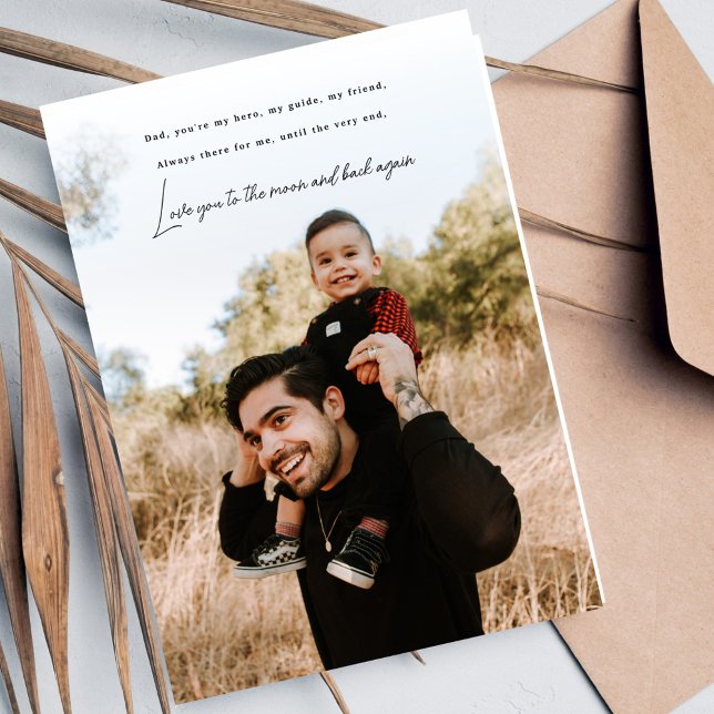Father's Day Heartfelt Quote Flat Holiday Card (Creator Uploaded)
