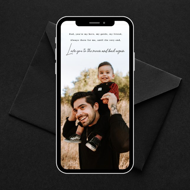 Father's Day Heartfelt Quote Flat Holiday Card (Creator Uploaded)