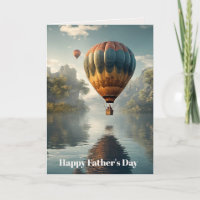 Father's Day Hot Air Balloon Water Reflection
