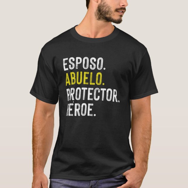Father's Day Husband Grandfather Protector Hero in T-Shirt (Front)