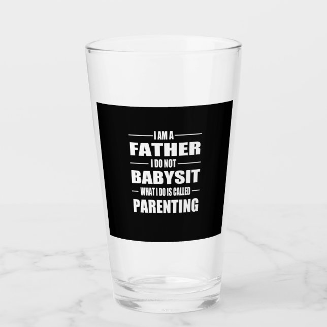 Father's Day | I Am A Father Glass (Front)