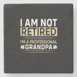 Father's Day I Am A Professional Grandpa Stone Coaster