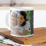 Father's Day I Have The Best Photo Large Coffee Mug<br><div class="desc">Modern Father's Day coffee mug with one large photo,  text in script "Everyone has a father,  but I have the best!" with you name on charcoal grey.</div>