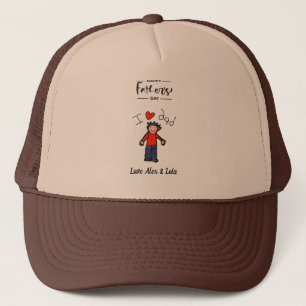 Father's Day " I Love Dad" Truckers hat. Trucker H Trucker Hat