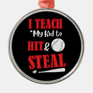 Father's Day I Teach My Kid To Hit Metal Ornament