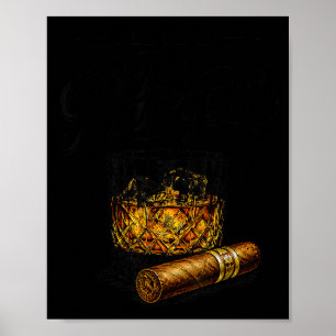 Fathers Day Ill Be In The Backyard Cigar Lover Dad Poster