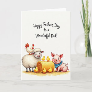 Fathers Day Illustration Fowl Card