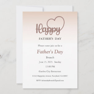 Father's Day Invitation, Father's Day Brunch Lunch Invitation