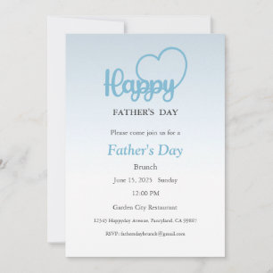 Father's Day Invitation, Father's Day Brunch Lunch Invitation