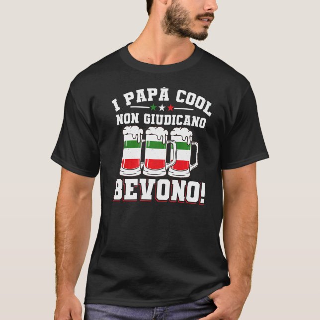Father's Day Italian Dad Fatherhood T-Shirt (Front)
