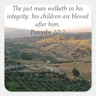 Father's Day Italy & Scripture Gifts Square Sticker