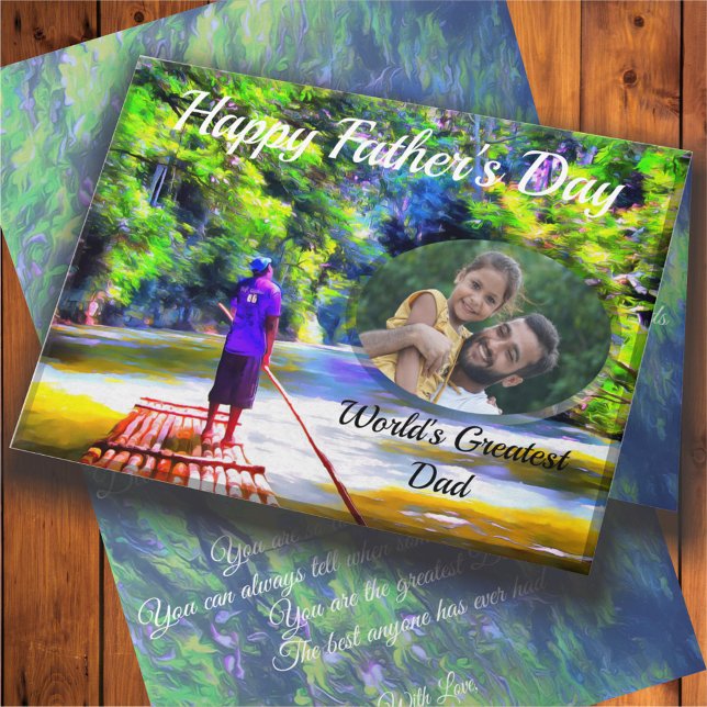 Father's Day Jamaican River Raft Ride J001 Card (Creator Uploaded)