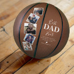 Father's Day Keepsake Basketball<br><div class="desc">Modern father's day keepsake basketball gift featuring a 5 family photo collage,  the message "best dad ever",  a modern saying that reads "some men are born father's,  and that someone is you!",  with a cute love heart,  and your childrens names.</div>