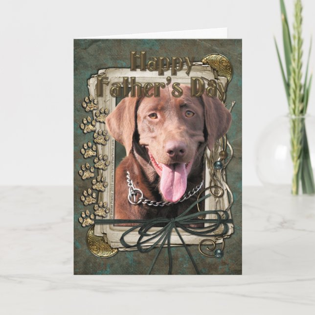 Fathers Day - Labrador - Chocolate Card (Front)