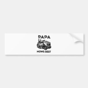 Fathers Day Lawn Tractor Riding Lawn Mower Bumper Sticker