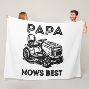 Fathers Day Lawn Tractor Riding Lawn Mower  Fleece Blanket