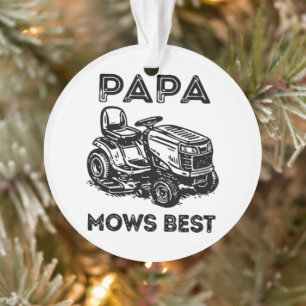 Fathers Day Lawn Tractor Riding Lawn Mower Ornament