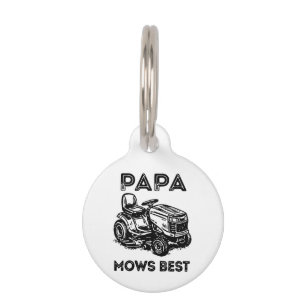 Fathers Day Lawn Tractor Riding Lawn Mower  Pet Tag