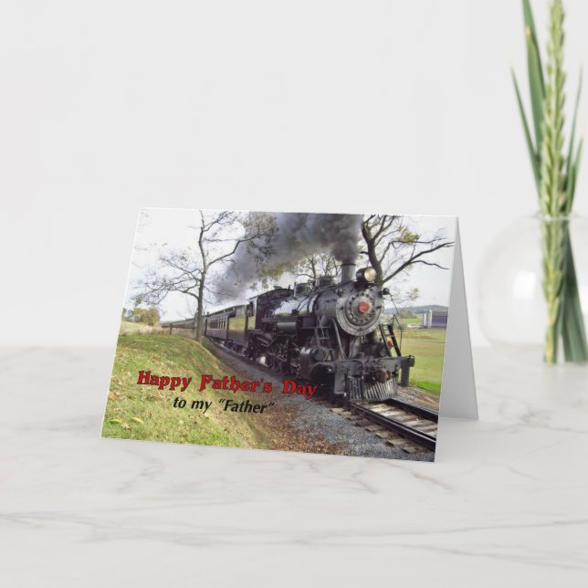 Father's Day - Like a Father to Me - Steam Train Card (Front)