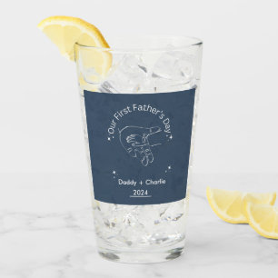 Father's Day Line Drawing Our First Father's Day Glass