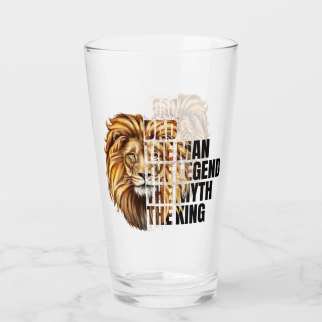 Father's Day Lion Glass (Back)