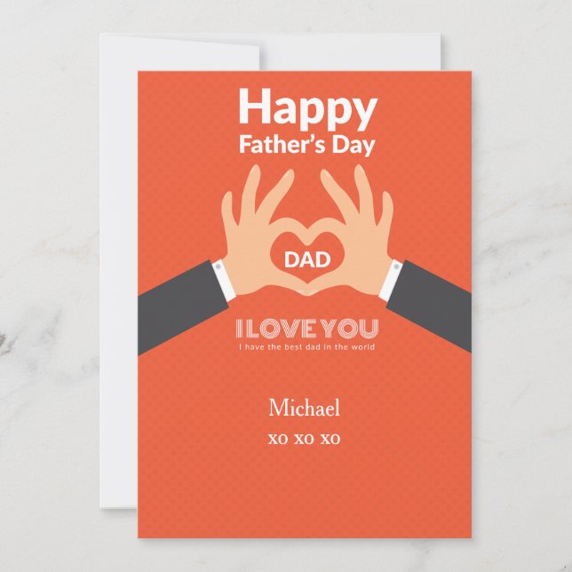 Father's Day Love Greeting Card (Front)