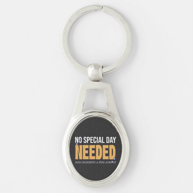 Father's Day love hug cute dad Key Ring (Front)