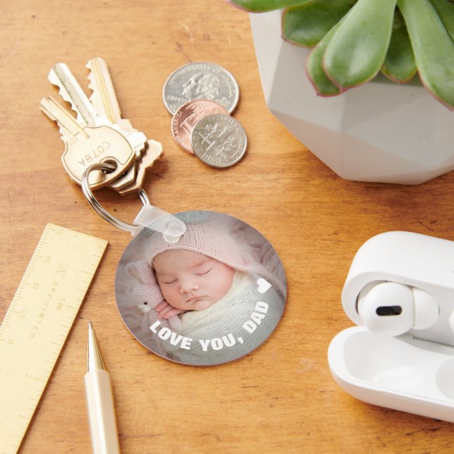 Father's Day Love You Photo Key Ring (Desk)