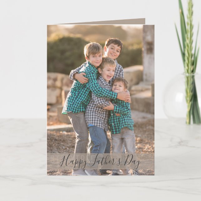 Father's Day Make Your Own Family Photo Card (Front)