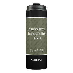 Father's Day MAN WHO HONORS THE LORD Personalised Thermal Tumbler