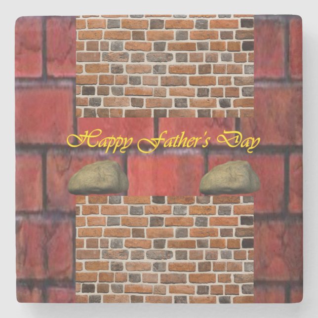Father's Day Marble Stone Coaster (Front)