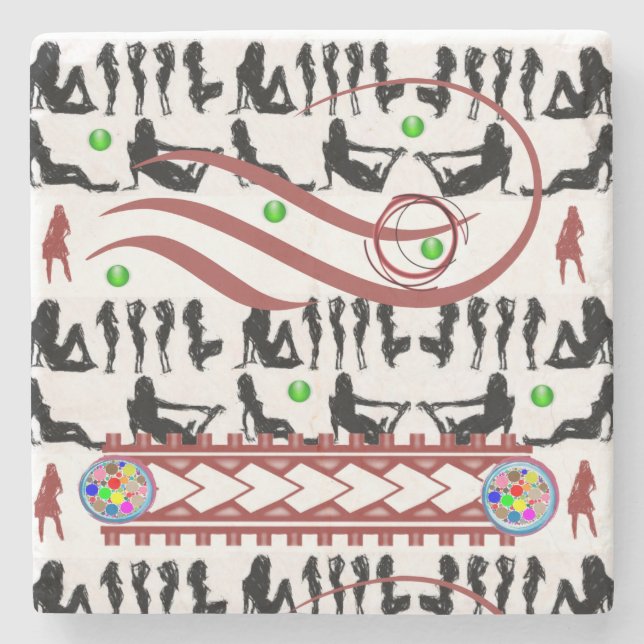 Father's Day Marble Stone Coaster (Front)