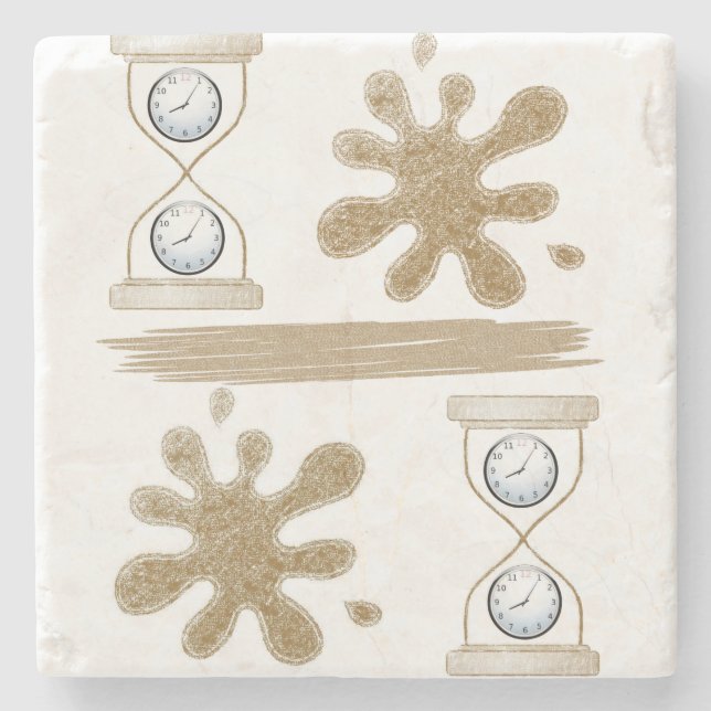 Father's Day Marble Stone Coaster (Front)