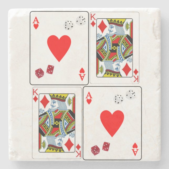 Father's Day Marble Stone Coaster (Front)
