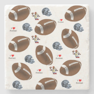 Father's Day Marble Stone Coaster Football