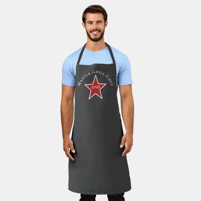 Fathers Day, Master Grill Chef Red Star Apron (Worn)
