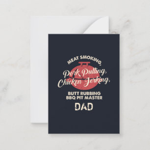 Fathers Day Meat Smoking BBQ Pit Master Dad Card