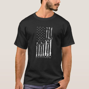 Father's Day Mechanic Usa Flag  2 T-Shirt
