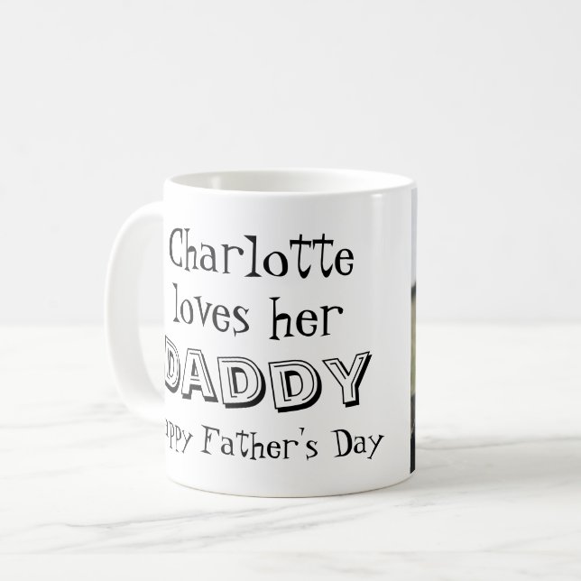 Father's Day Message from Daughter Photo Coffee Mug (Front Left)