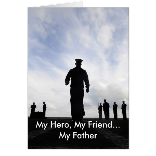 Father's Day Military Navy Sailor Greeting Card