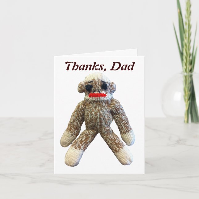 Father's Day Monkey Business, Sock Monkey Card (Front)