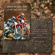 Fathers Day Motocross Dirt Bikes Message