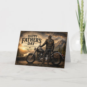 Father's Day Motorcycle Card Dad Biker Greeting