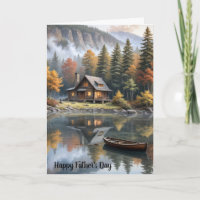 Father's Day Mountain Log Cabin With Rowboat