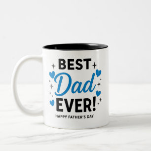 Father's Day Mug 2026 - Best Dad Ever Blue Handle 