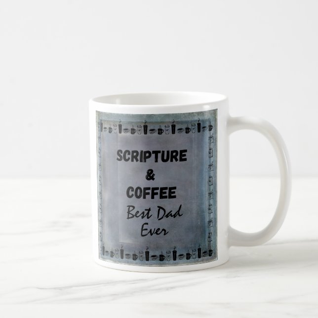 Father's Day Mug | Scripture | Rustic Blue Grey (Right)