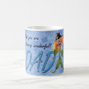 Father's Day Mug with flower in leaf suit DAD